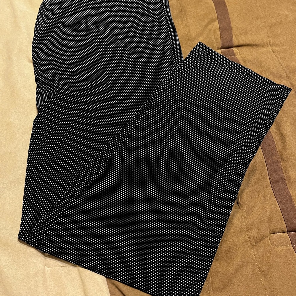 Black & White Dot Wide-Leg Pants